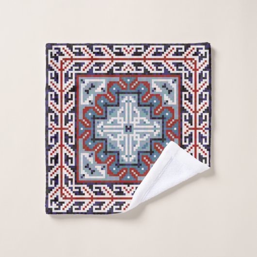 Native American Indians Navajo Pattern Bad Handdoek (Wasdoekje)