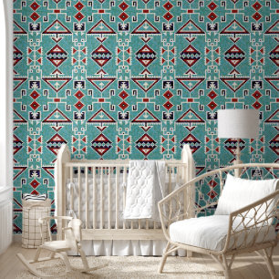 Native American Indians Navajo Pattern Behang