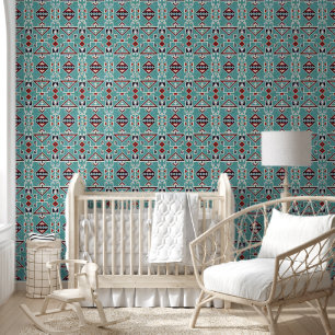 Native American Indians Navajo Pattern Behang