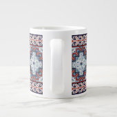 Native American Indians Navajo Pattern Extra Grote Beker (Achterkant)