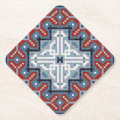 Native American Indians Navajo Pattern Kartonnen Onderzetters (Voorkant)