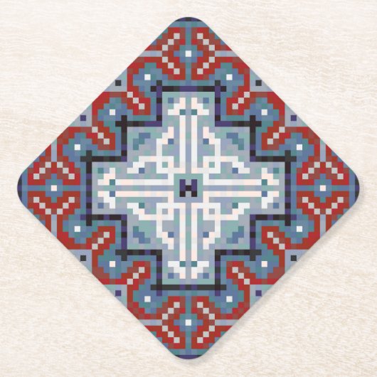 Native American Indians Navajo Pattern Kartonnen Onderzetters (Voorkant)