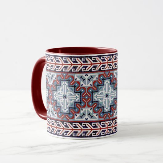 Native American Indians Navajo Pattern Mok (Voorkant links)