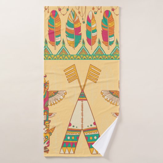 Native american indigenous ornamental seamless pat (Serviette de bain)