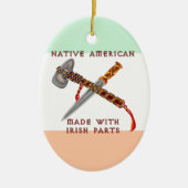 Native American/Irish Keramisch Ornament (Voorkant)