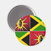 Native american-Jamaican Magneet (Voorkant / Achterkant)