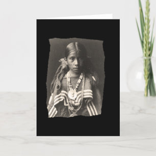  Native American Jicarilla Apache girl in F Kaart