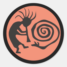 Native American Kokopelli Classic Round Sticker