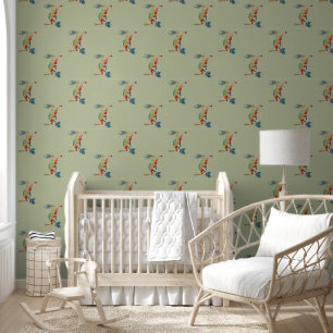Native American Kokopelli met twee vaders 1 Behang