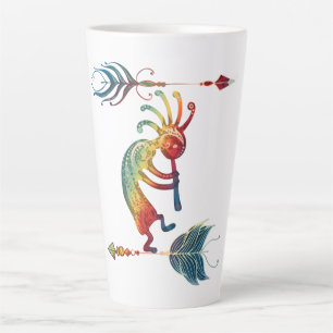 Native American Kokopelli met twee vaders 1 Latte Mok