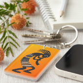 Native American Kokopelli Symbol Sleutelhanger (Voorkant Rechts)