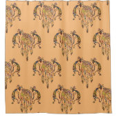 Native American Kokopelli Whale Dreamweaver 2 Douchegordijn (Voorkant)
