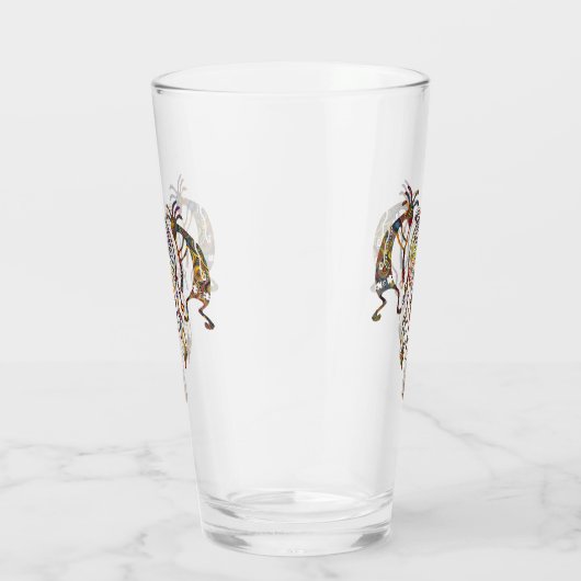 Native American Kokopelli Whale Dreamweaver 2 Glas (Rechts)