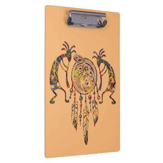 Native American Kokopelli Whale Dreamweaver 2 Klembord (Rechts)