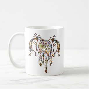 Native American Kokopelli Whale Dreamweaver 2 Koffiemok