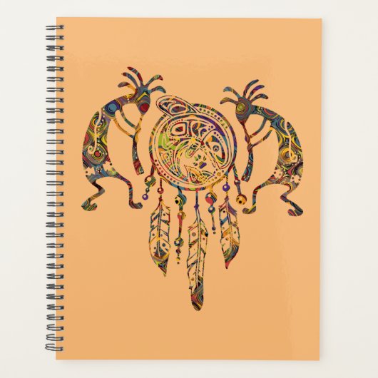 Native American Kokopelli Whale Dreamweaver 2 Planner (Voorkant)