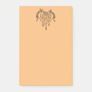 Native American Kokopelli Whale Dreamweaver 2 Post-it® Notes