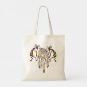 Native American Kokopelli Whale Dreamweaver 2 Tote Bag (Achterkant)