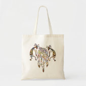 Native American Kokopelli Whale Dreamweaver 2 Tote Bag (Voorkant)