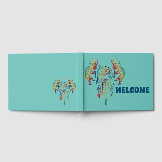 Native American Kokopelli Whale Drocatcher 1 Gastenboek (Volledig)