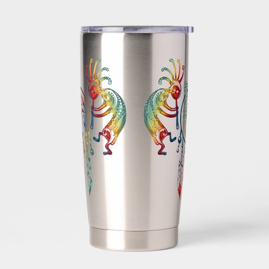 Native American Kokopelli Whale Drocatcher 1 Geïsoleerde Drinkbeker (Links)