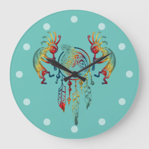 Native American Kokopelli Whale Drocatcher 1 Grote Klok