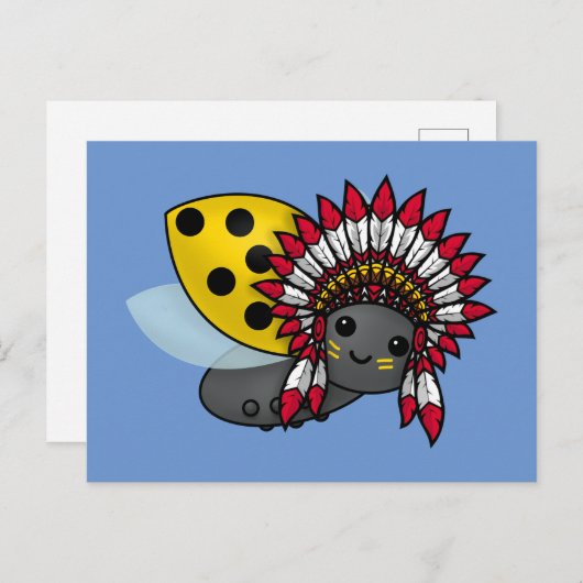 Native American Ladybug Briefkaart (Voorkant / Achterkant)