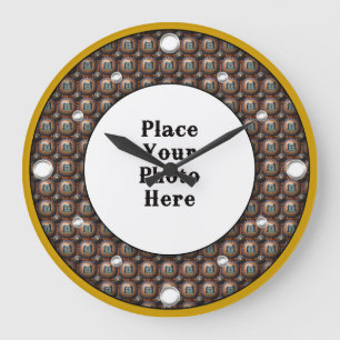 Native American Lijst Your Photo Wall Clock Grote Klok