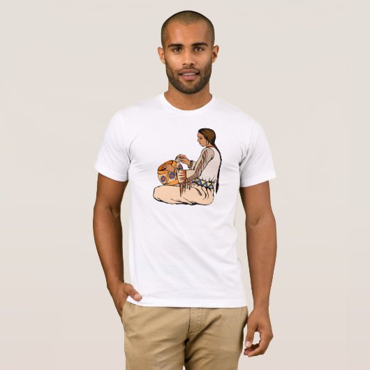 Native American Makes Pottery T-shirt (Voorkant volledig)