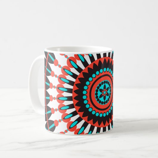 Native American Mandala Koffiemok (Voorkant links)
