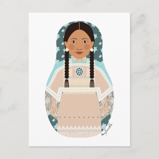 Native American Matryoshka Briefkaart (Voorkant)