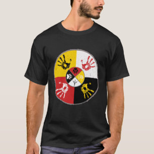 Native American Medicine Wheel MMIW Hand T-shirt