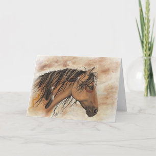 Native American Mustang Horse Art beroemd gemaakt Kaart