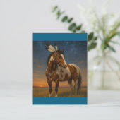 Native American Paint Horse Briefkaart - Kachine (Staand voorkant)