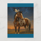 Native American Paint Horse Briefkaart - Kachine (Voorkant)