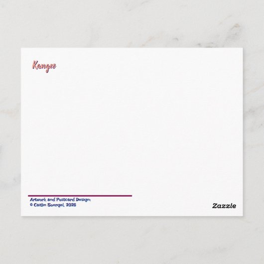 Native American Paint Horse Briefkaart - Kangee (Achterkant)