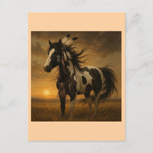 Native American Paint Horse Briefkaart - Koko