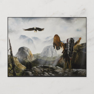 Native American Painting~ Welcome Friend Briefkaart