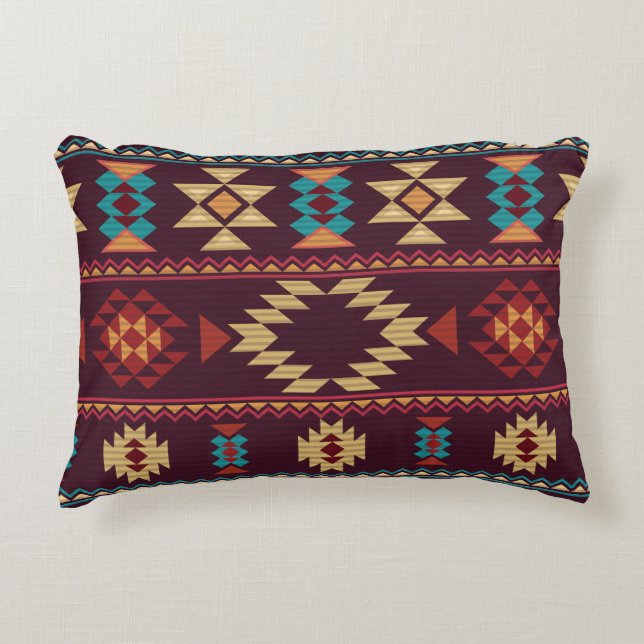Native American Pattern Accent Kussen (Voorkant)