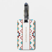 Native American Pattern Bagagelabel (Achterkant verticaal)