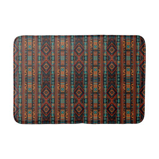 Native American Pattern Boho Cultuur Abstracte Kun Badmat (Voorkant)