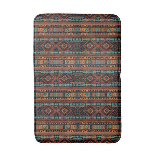 Native American Pattern Boho Cultuur Abstracte Kun Badmat (Voorkant Verticaal)
