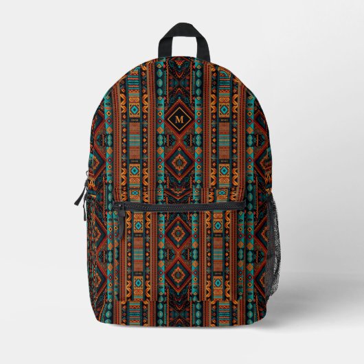 Native American Pattern Boho Cultuur Abstracte Kun Bedrukte Rugzak (Voorkant)