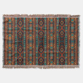 Native American Pattern Boho Cultuur Abstracte Kun Deken (Voorkant)