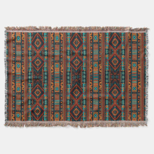 Native American Pattern Boho Cultuur Abstracte Kun Deken