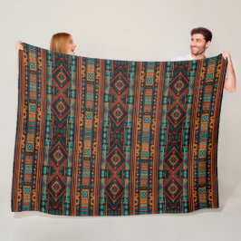 Native American Pattern Boho Cultuur Abstracte Kun Fleece Deken