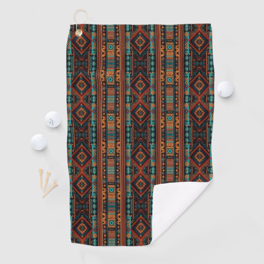 Native American Pattern Boho Cultuur Abstracte Kun Golfhanddoek (Insitu)