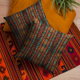 Native American Pattern Boho Cultuur Abstracte Kun Kussen