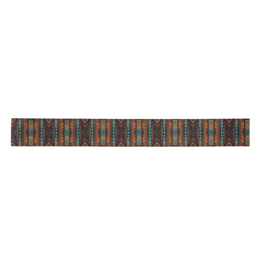 Native American Pattern Boho Cultuur Abstracte Kun Lint (Voorkant)