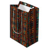 Native American Pattern Boho Cultuur Abstracte Kun Medium Cadeauzakje (Voorkant Gekanteld)